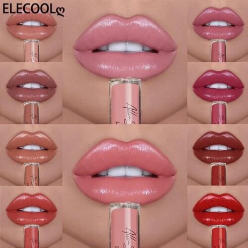 ELECOOL Lip Gloss 12 Colors Matte Liquid Lipstick Mate Waterproof Long Lasting Moisturizing Lipgloss Lip Makeup Cosmetics