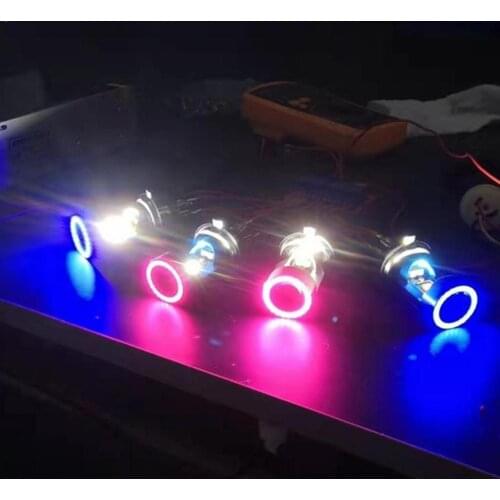 Blue Angel eye H4 LED Motorcycle Headlight Ba20d Light Bulb Motorbike DRL H6 Accessories Headlamp Scooter HS1 Dropshipping Hot