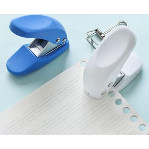 Mini Puncher Paper Capacity 10 Sheets Single Round Hole Puncher Aperture Diameter 0.24'' (6mm) for DIY Binder Paper Card