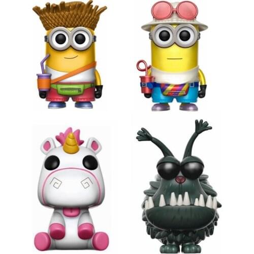 Funko POP DESPICABLE ME Tourist DAVE #418 JERRY #419 Fluffy #420 KYLE #422 Figures Vinyl Model Toys for Children Christmas Gift