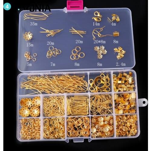 Basic Accessories Set Lobster Buckle T-pin 9-pin Open Ring Torus Bead Bag Buckle Gold White K Jewelry Accessories Wholesale