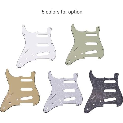 Left-handed 11 Hole Guitar Pickguard 3 Ply Panels Pickguard with Screws for ST Guitar Accessories
