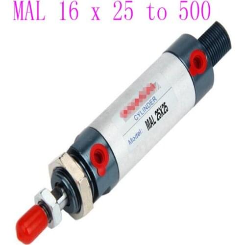 MAL 16mm Series to 500mm Single Rod Double Acting Mini Pneumatic Air Cylinder