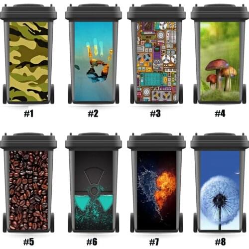 Rubbish Bin Sticker Modern Wallpaper Mural Wall HD Print Decal Poster self adhesive Gift Home Art Kitchen Accessorries