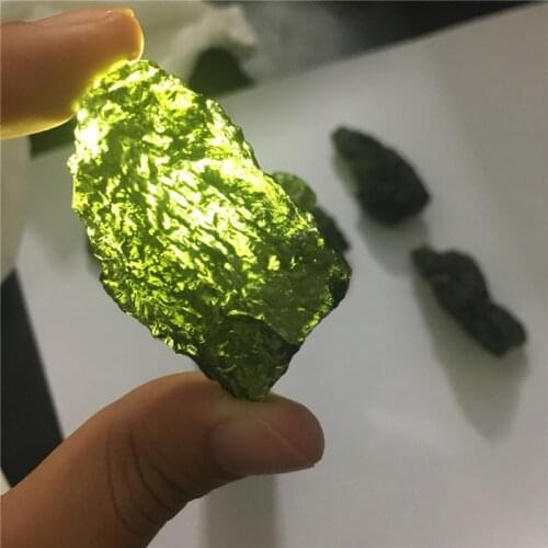 1pcs rough moldavite amazing raw gemstone home decoration