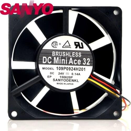 Brand new blower cooling fan 109P0924H201 9232 92mm 24V 3 wire detection signal 92*92*32mm
