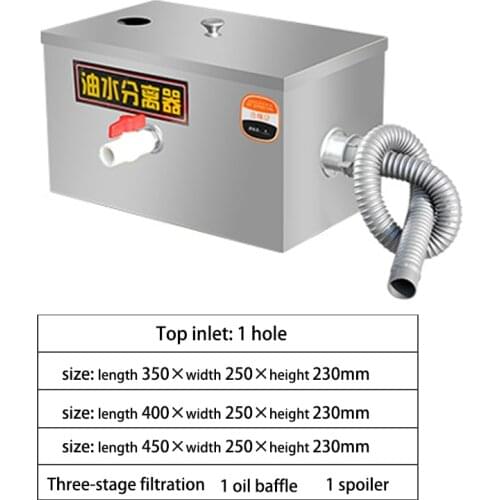 Grease trap interceptor stainless steel oil interceptor oil water separator wastewater treatment tools For Restaurant Kitchen