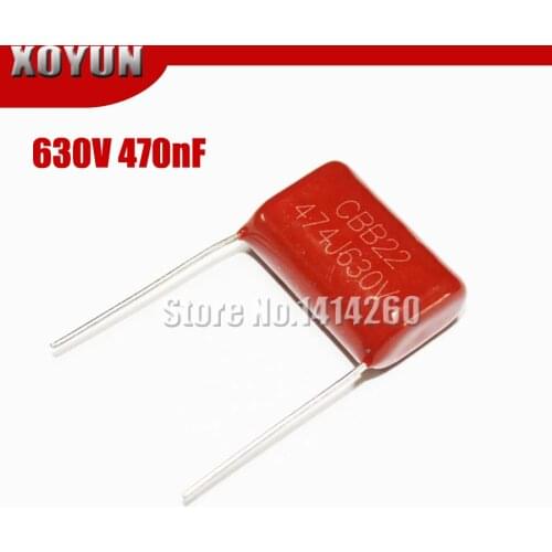 10PCS 630V474J 0.47UF 470NF Pitch 20MM 630V 474 CBB Polypropylene film capacitor