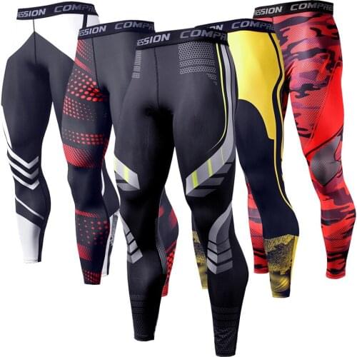 Running Sport Tights Men Compression Trousers Workout Clothing Training Underwear Sweatpants Mens Fitness Gym Leggings