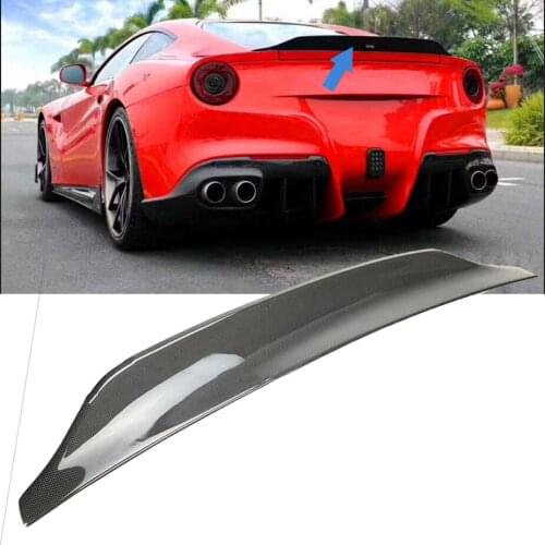For Ferrari F12 DMC style Real Carbon fiber Rear Trunk Lip Spoiler wing