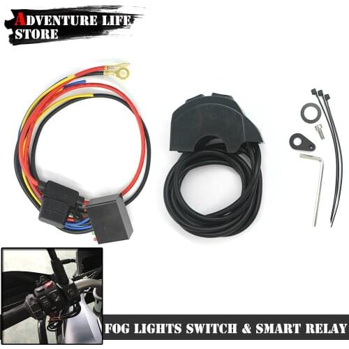 For BMW R1200GS R1250GS F850GS F750GS ADV Adventure LC Handle LED Fog Lights Wiring Harness Switch button Control smart relay