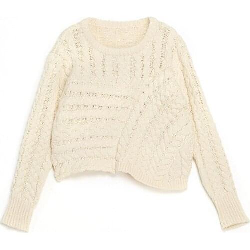 Loose Womens Pullover Autumn Top Knitted Sweater Stripped Fashion Wool Women Casual