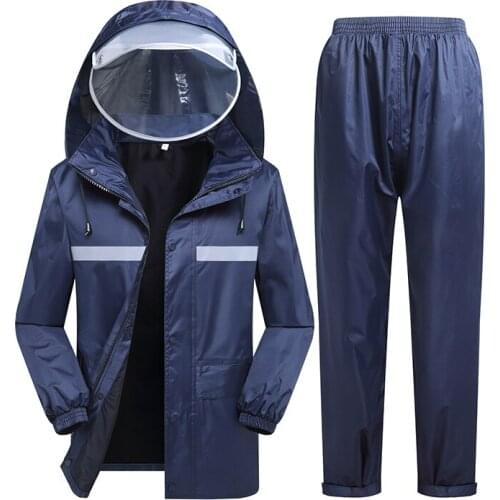 Waterproof Women Rainwear Suit Reusable Men Raincoat Jacket Mask Hiking Breathable Wet Weather Gear Veste Pluie RainCoat EB50YY