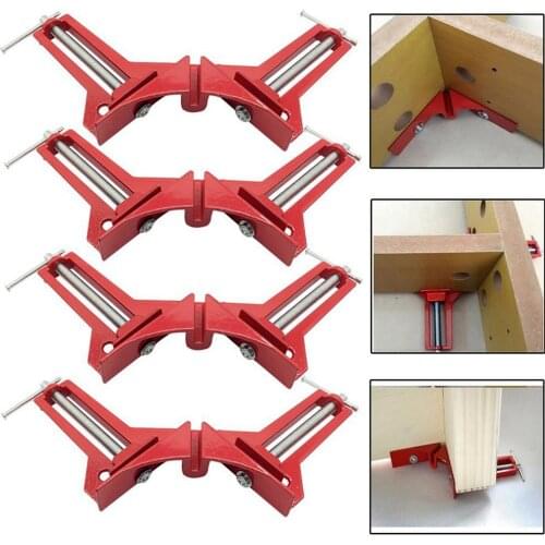 4 Pcs 90 Degree Right Angle Clamp Fixing Clips Picture Frame Glass Corner Clamp Woodworking Hand Tool Angle Mitre Clip Tools