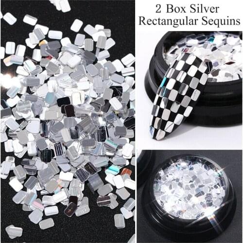 Mirror Sparkly Nail Sequins Paillette Mixed Colors Holo Laser Nail Glitter 3D Flakes Slices Art Decorations Tip