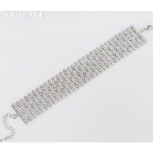 2017 Wedding Bracelets & Bangles New Arrival full star super shiny rhinestone crystal ladies link chain bracelets B057