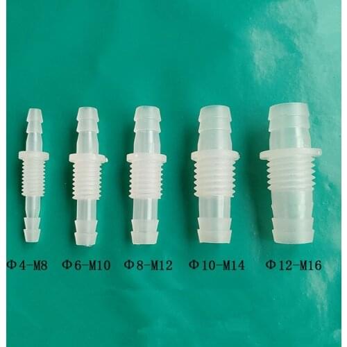 3 Pcs plastic Trough-wall Reducing barb Fitting 4/6/8/10/12/mm Bulkhead Hosetail Hose pannel mount Barb Pipe Fitting Connector