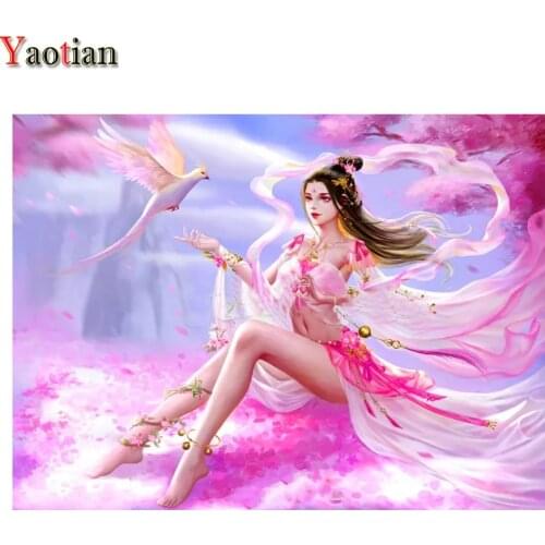 Diamond Mosaic peach blossom classical beauty fairy full embroidery puzzle picture 5d art diy Diamond Painting Rhinestone Decor