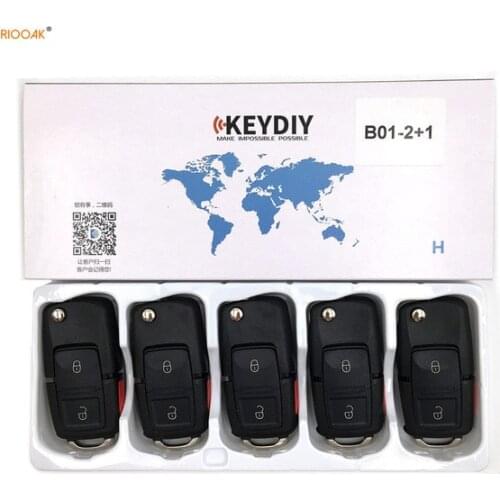 5PCS KD B01-2+1 Remote Control Key 3 Button VW Style B Series For KD900/KD200/URG200 Keydiy Key Programmer KEYDIY mazda 3 2005