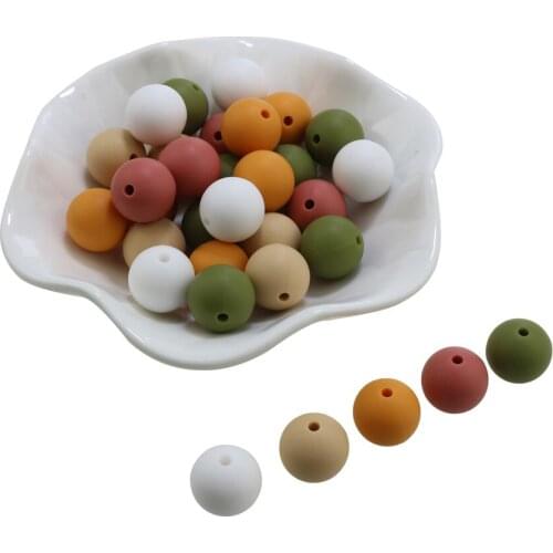 Baby colors Candy Silicone Beads girls Teething Beads Safe Food Grade Teething 10mm/12mm/15MM Round Silicone Beads 100pcs/lot