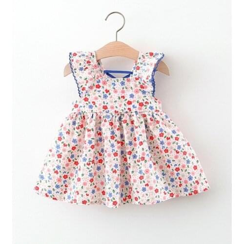 Toddler Kid Baby Girl Sleeveless Party Dress Clothes Sweet Baby Girl Cotton Dress