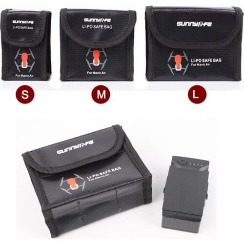 FOR DJI Mavic AIR Lipo Battery Explosion-proof Safe Bag Mavic Air Battery Fireproof Case Fiber Storage Box Protector