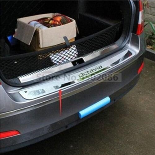 For Skoda Octavia A7 2015-2017 Sedan Car-Stying After guard Rear Bumper Trunk Guard Door Sill Plate Car Accessories