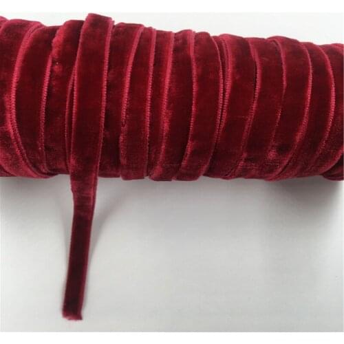 6mm Double Face Nylon Wine Velvet Ribbon Wedding Party Decoration Handmade Gift Wrapping Hair Bowknot DIY Christmas 1/3/5Yard