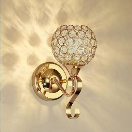 Crystal wall lamp LED bedroom bedside wall lamp living room background wall lamp led crystal wall lighting fixture led lamps