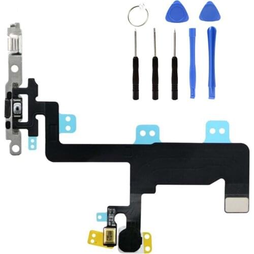 Volume Audio Mute Power ON OFF Button Key Flex Cable Repair Kit Gift FOR IPhone 6G i