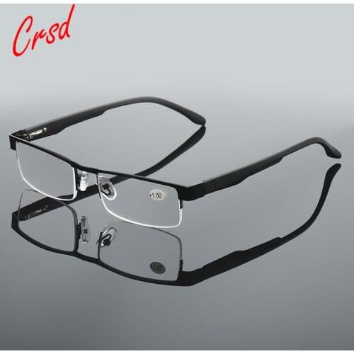 Square Half Frame Alloy Reading Glasses Men Women Eyeglasses Hyperopia Prescription eyeglasses Reading Glasses Women +1.0to+4.0