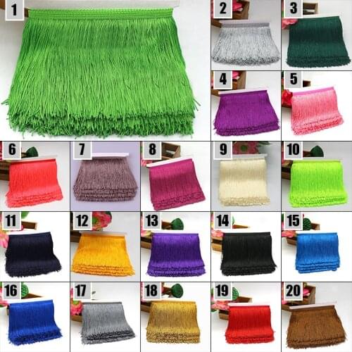 10 Yards 15cm Tassel Fringe Lace Trim Ribbon Latin Dress Stage Garment Sew Long Chainette Fringe Lamp Curtain Decor 33 Colors