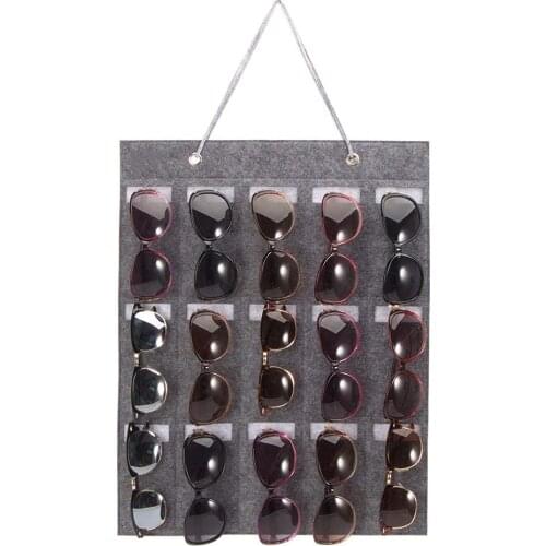 HOT SALES！！！New Arrival Multi-slot Sunglasses Organizer Hanging Earrings Necklace Felt Storage Holder Wholesale Dropshipping
