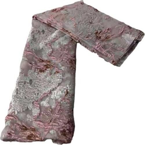Latest Black Brocade Jacquard Lace Fabric French Tulle Lace Fabric 2020 High Quality African Nigeria Lace Fabric For Dress