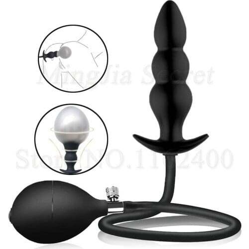 Super Large Inflatable Anal Dildo Pump Huge Anus Dilator Expandable Buttplug Prostate Massager Adult Sex Toys for Women Men