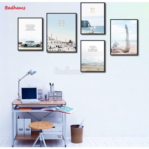 Poster and Prints Bedroom Hanger Mediterranean Landscape Paintings Family Murals Study Hall Frameless Decoration