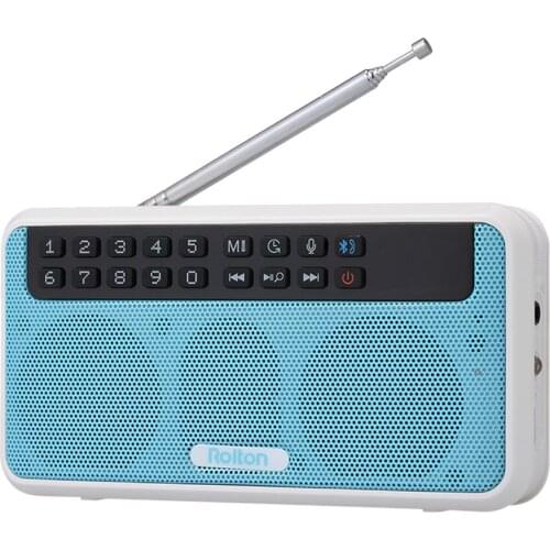 Rolton E500 Wireless Bluetooth Speaker Portable 6W HiFi Stereo TF Music Player Digital FM Radio LED Display Mic