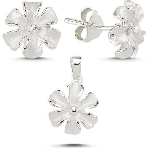 Silverlina Silver Flower Set of