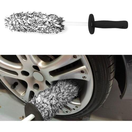 Wheel Tire Brush Universal Non-Slip Handle Dust Remover Car Washing Car Tire Cleaning Brush