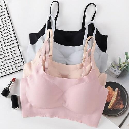 Shu Sleeping Bra Without Steel Wire Bra Top Gathers Summer Thin One-piece Womens Underwear Sexy Close-fitting Womens Underwear