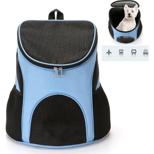 Foldable Pet Carrier Backpack Dog Cat Outdoor Travel Carrier Packbag Portable Zipper Mesh Pet Backpack Pet Out Bag Cat Backpack