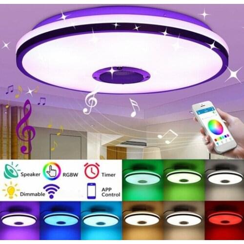 Modern RGB LED Ceiling Light 220V/85-220V Home lighting 72W APP bluetooth Music Light Bedroom Lamps Smart Lamp+Remote Control