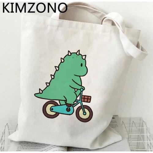 Dinosaur shopping bag cotton shopping tote recycle bag bag ecobag sacola tote grab
