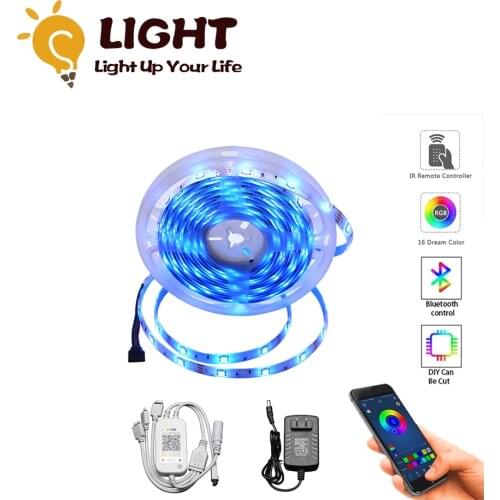 LED Light Strips IP68 Bluetooth Controller Flexible RGB 5050 Decoration BackLight Lamp Night light Luminous String For Bedroom