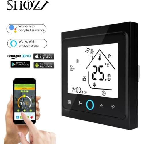 Tuya room temperature control for Central air conditioning 2p 4p cooling/heating digital wireless wifi thermostat