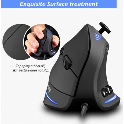 ZELOTES C-18 Vertical Gaming Mouse 10000 DPI Programmable 11 Buttons USB Wired RGB Optical Remote Mouse Gamer Mice For Laptop PC