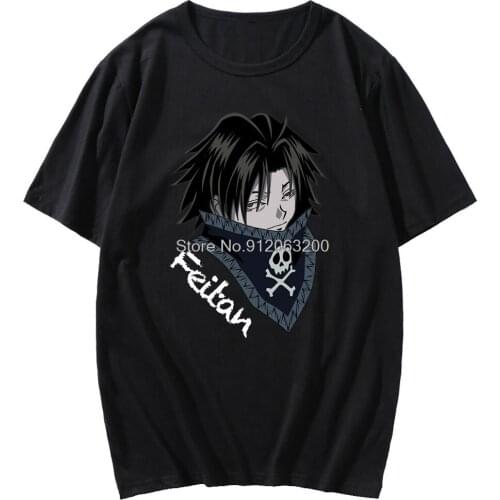 Japan Comics Feitan HXH T-shirt Fashion Pattern Hunter X Hunter Togashi Yoshihiro Short Sleeve Men Women Basic Tshirt