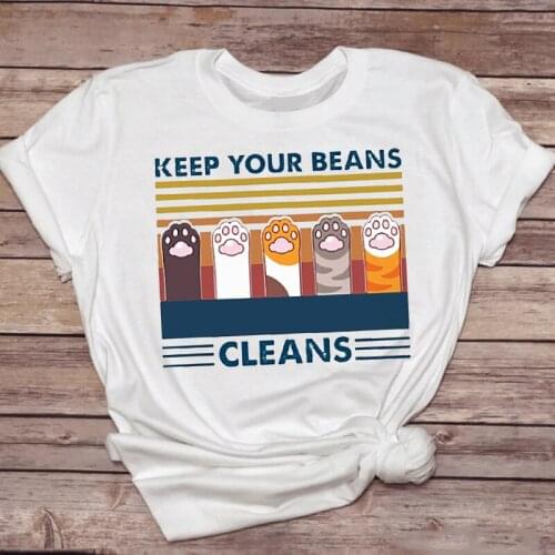 Women T-shirts Cartoon Striped Cat Paw Short Sleeve Cute 90s Animal Top Lady Tshirt 2021 Ladies Print Stylish Tee T-Shirt