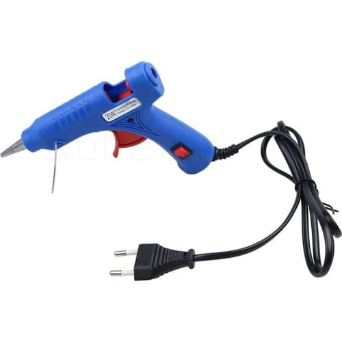 1pc Hot Melt Glue Gun High Temp Heater Melt Hot Glue Gun 20W Repair Tool Heat Gun Blue Mini Gun With Trigger