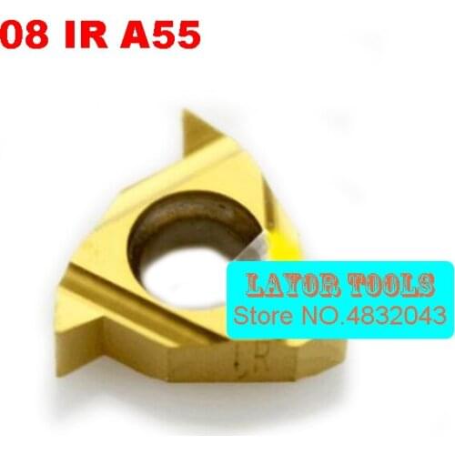 10pcs 08 IR A 55 ,Indexable Tungsten Carbide Threading Lathe Inserts for Threaded Lathe Holder,suit SNR0008K08 OR SNR0007K08